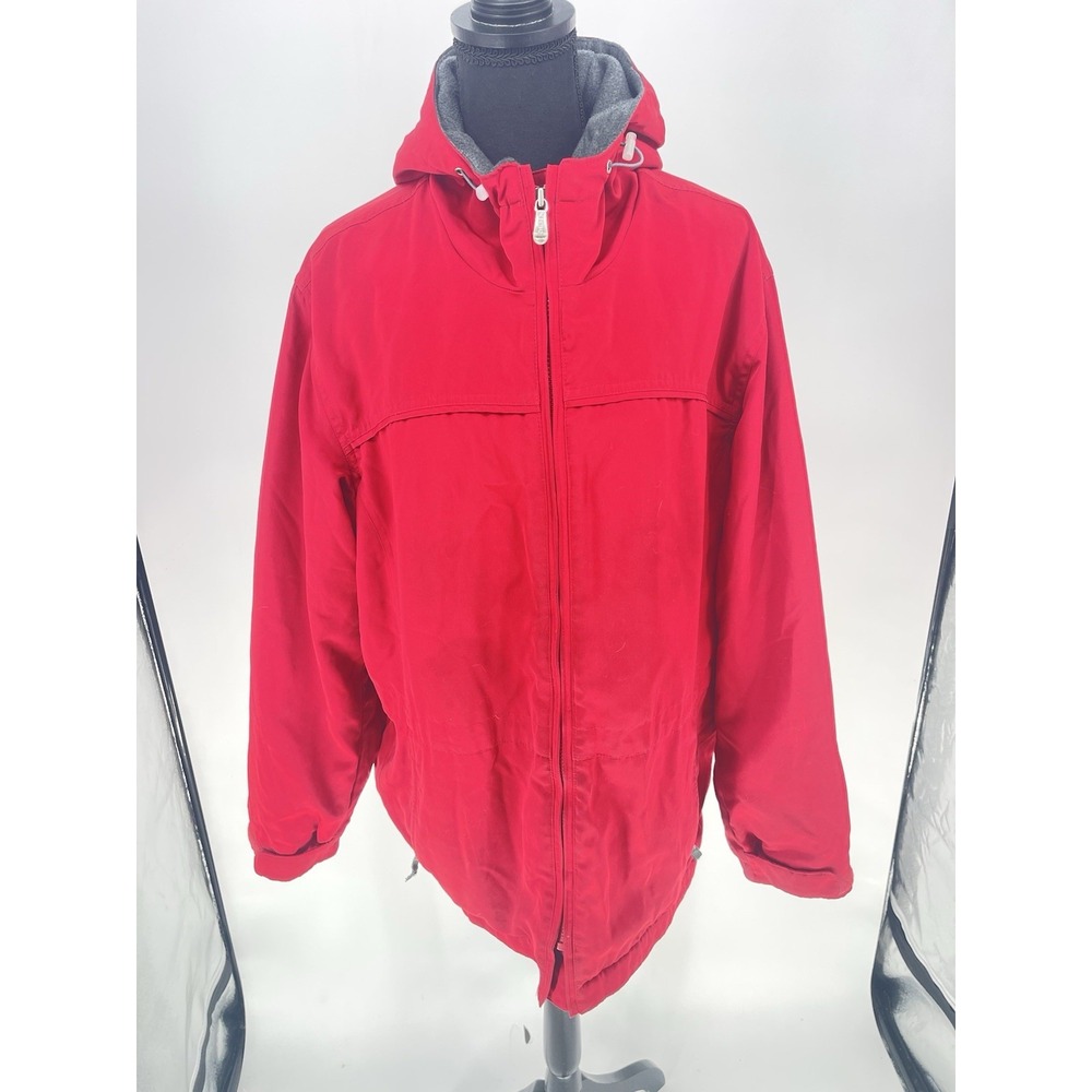 Vintage Pacific Trail WomensSz Large Red Hooded Fleece Lined Winter Jacket